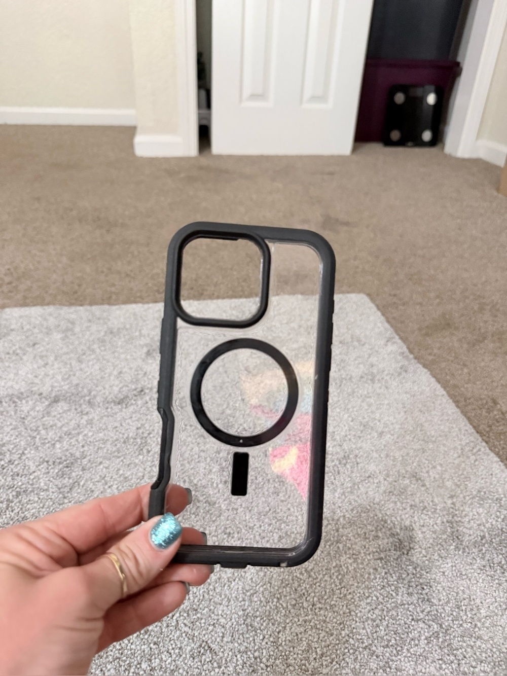 OtterBox Clear Case with Black Trim and MagSafe Ring 16 Pro Max iPhone